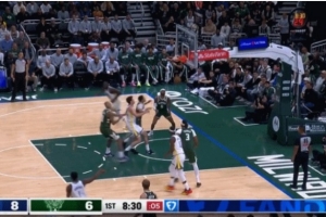 真蜕变了！追梦突破分球 库明加三分自信出手空心命中！