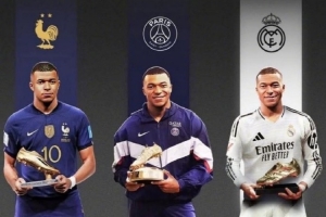 创造历史！姆巴佩成首位夺得欧洲金靴、欧冠金靴、世界杯金靴球员